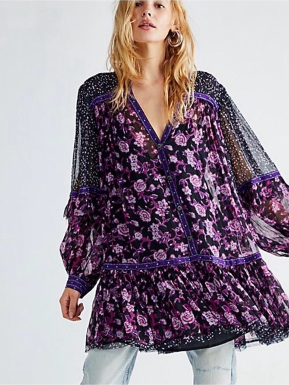 Free People Small Boho Rosebud Tunic or Dress
